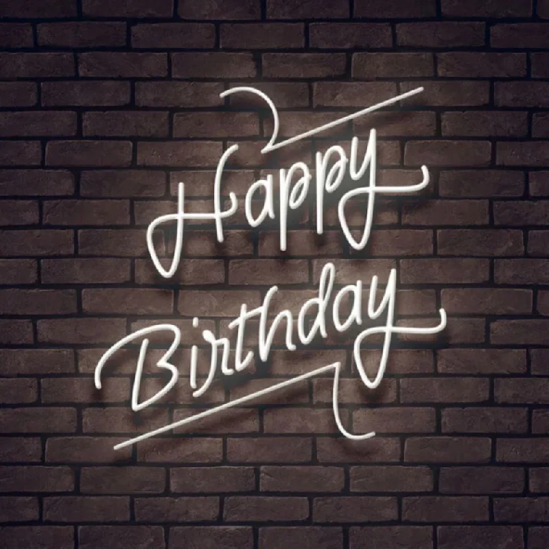 Eye-catching advertising neon sign letters led light custom happy birthday neon sign