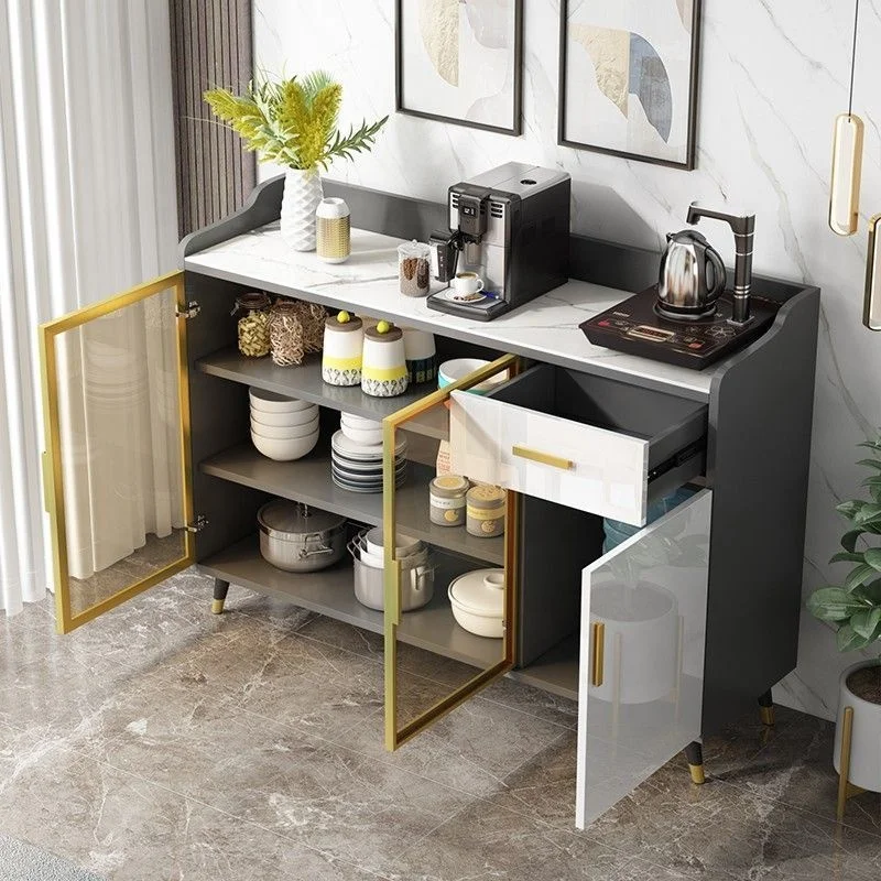 Light Luxury High-End Multi-Functional Storage Cabinet Integrated Kitchen Dining Room for Household Use Kitchen Islands & Carts
