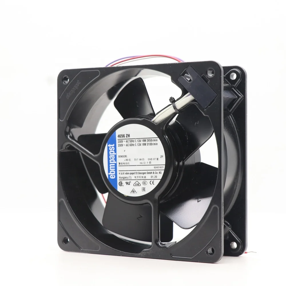 ebmpapst 4656ZH 12038 120x120x38mm 160m3/h 230V AC 19W  0.1A 2650rpm Ball Bearing Control Cabinet Axial Cooling  Fan