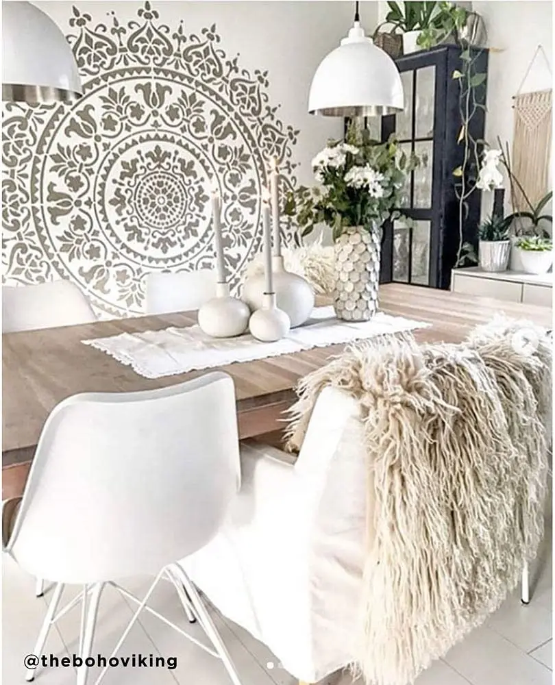 Mandala Stencil Template - Reusable Large or Small Mandala Sizes for Crafts - Perfect Wall Stencils for Home Decor