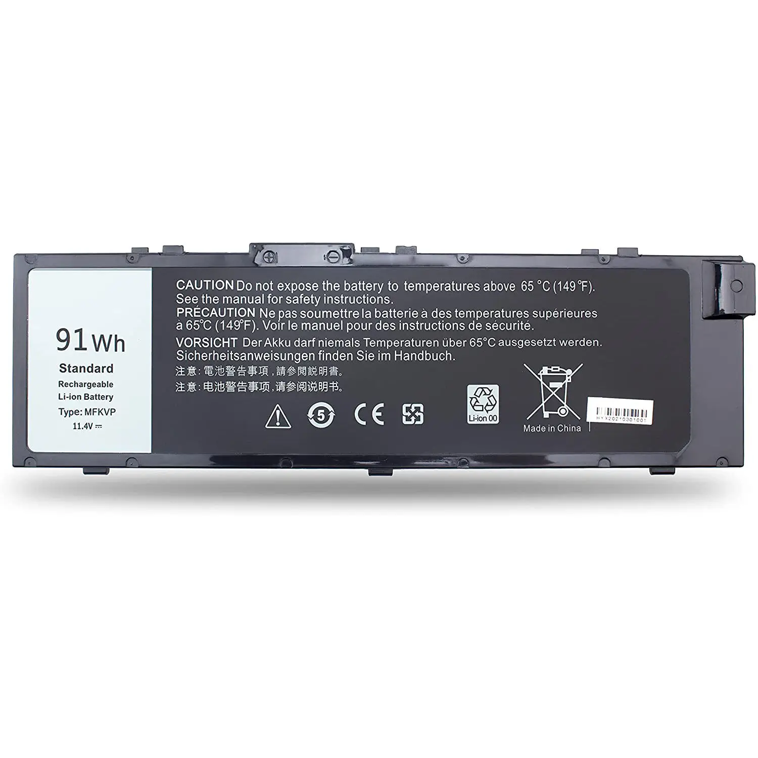 Brand New 6 Cells 91Wh Model MFKVP Replacement for Dell Precision 15 Series 17 Series M7510 M7710 RDYCT T05W1 laptop battery