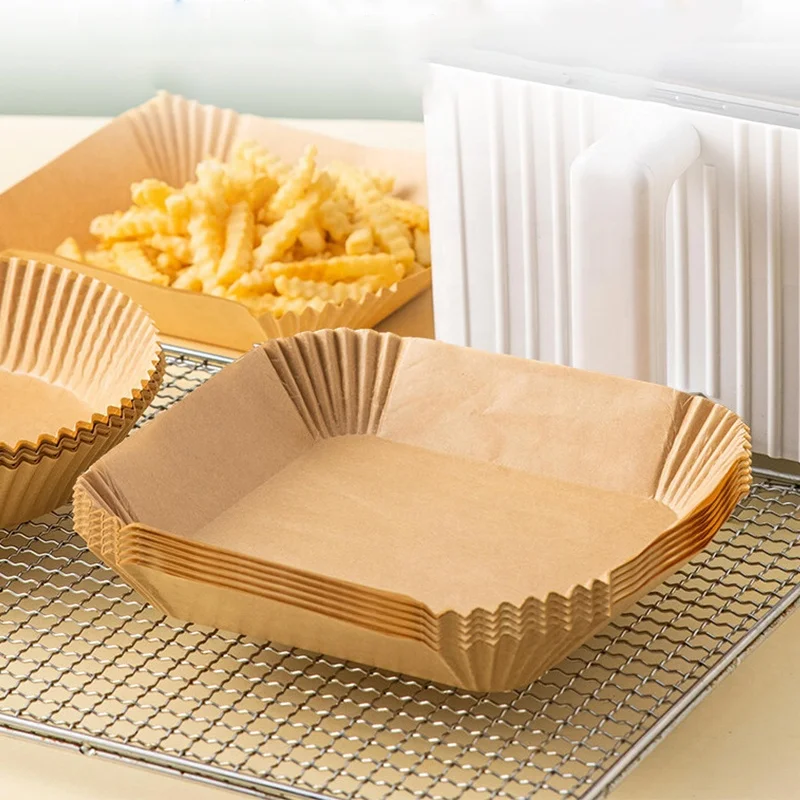 100 pcs parchment paper square baking paper for air fryer