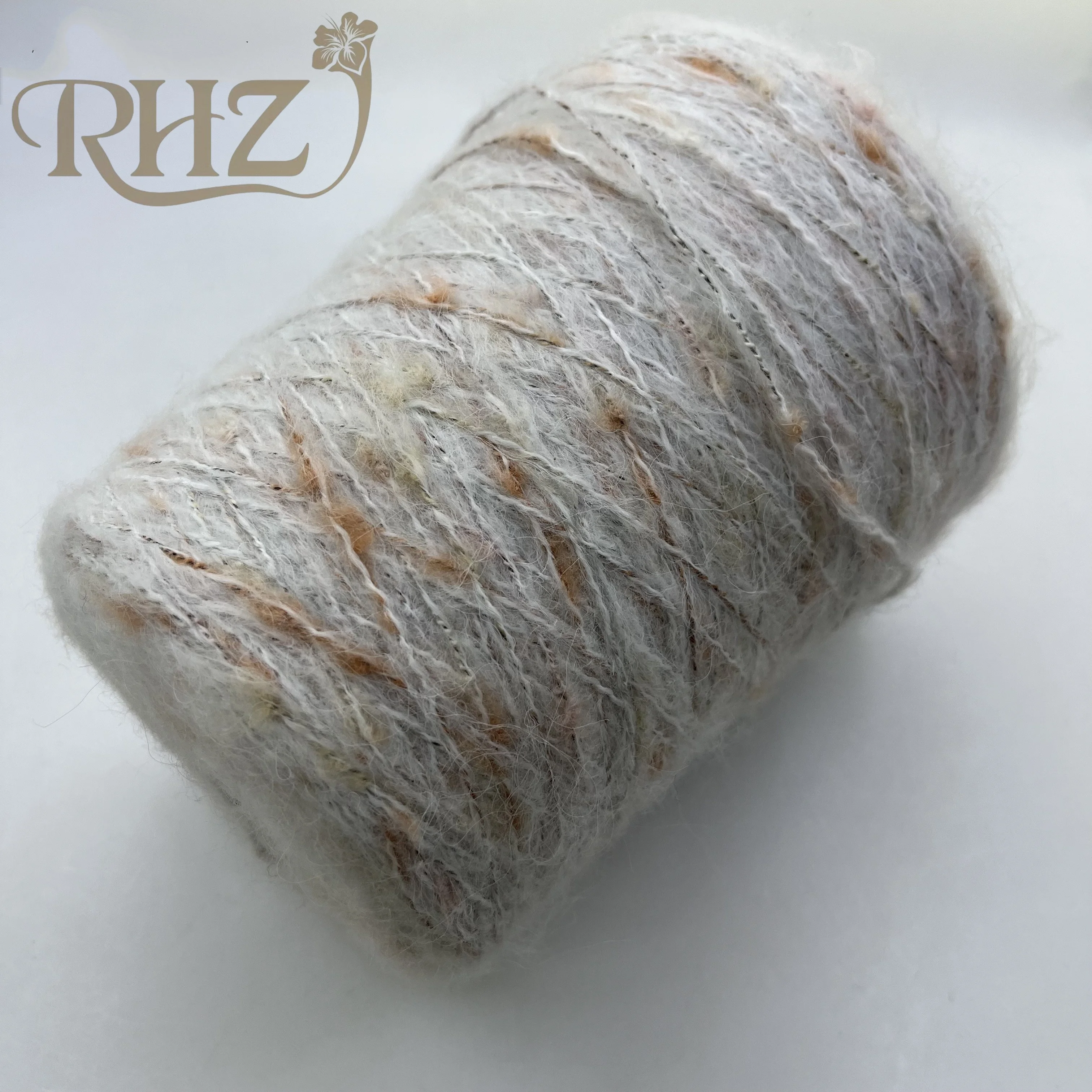 RHZ 2.8nm/1 fancy brushed yarn mohair wool polyester acrylic blended for knitting
