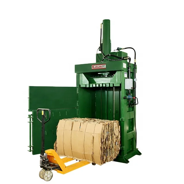 Jewel brand vertical hydraulic manual control waste plastic jute bags and paper baler