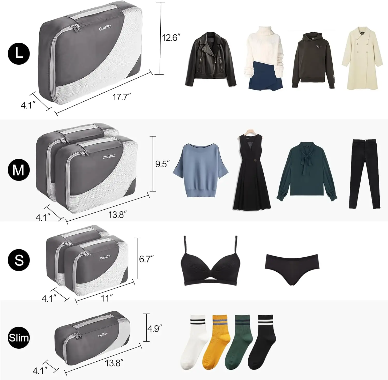 6 Set Travel Luggage Organizer Bags Travel Essentials Travel Cubes for Carry on Suitcase