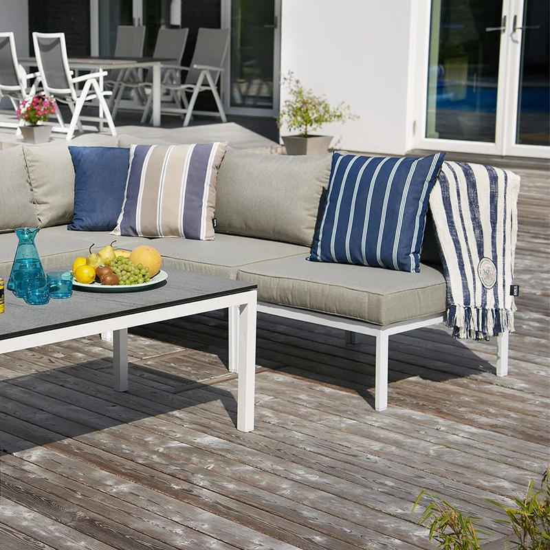 garden furniture set waterproof outdoor sofa set wooden bench seat modern rattan aluminum outdoor sofas