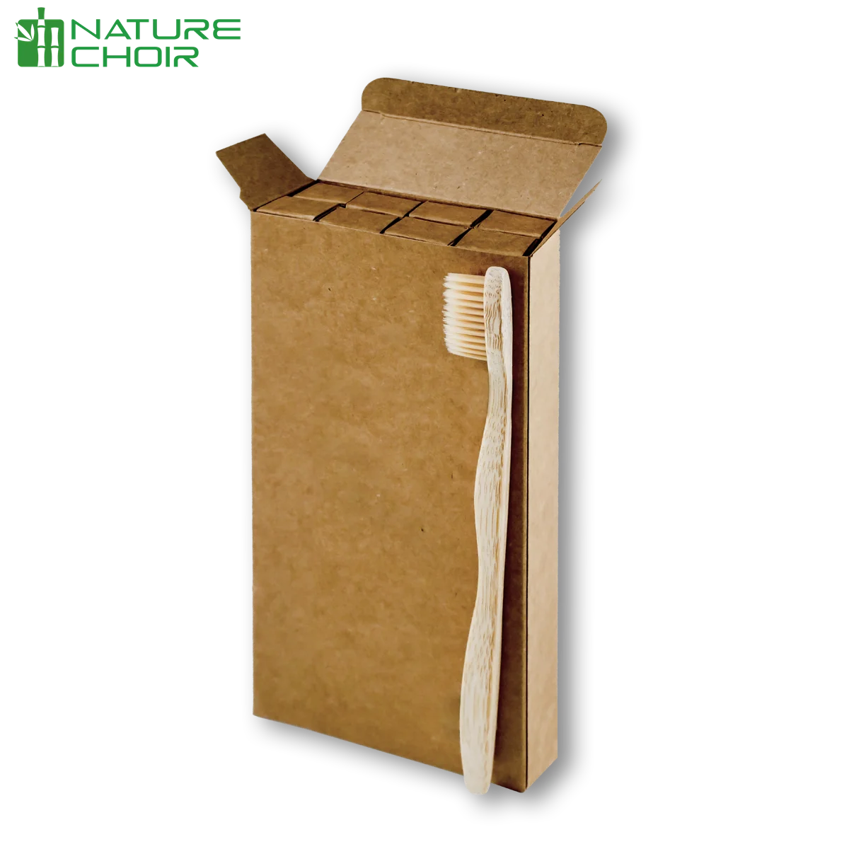 Custom Logo Replaceable Head Bamboo Toothbrush With Castor oil or Corn starch bristles