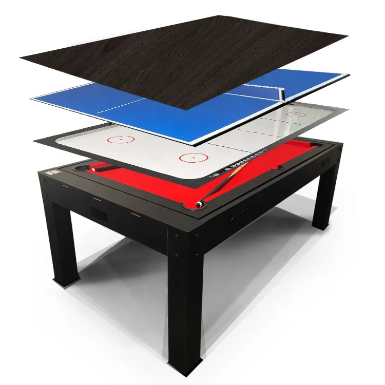 innovative 4 in 1 multifunctional billiard table, snooker pool table, pingpong table, dining table, air hockey table