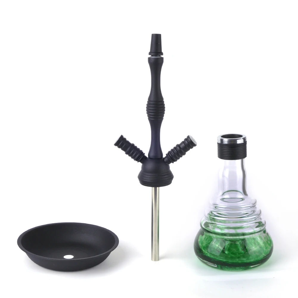 Quick Shipping Custom Modern  Deep Blue Red  Hookah Set Acrylic Tripod Glass Style Hookah Shisha With Tray