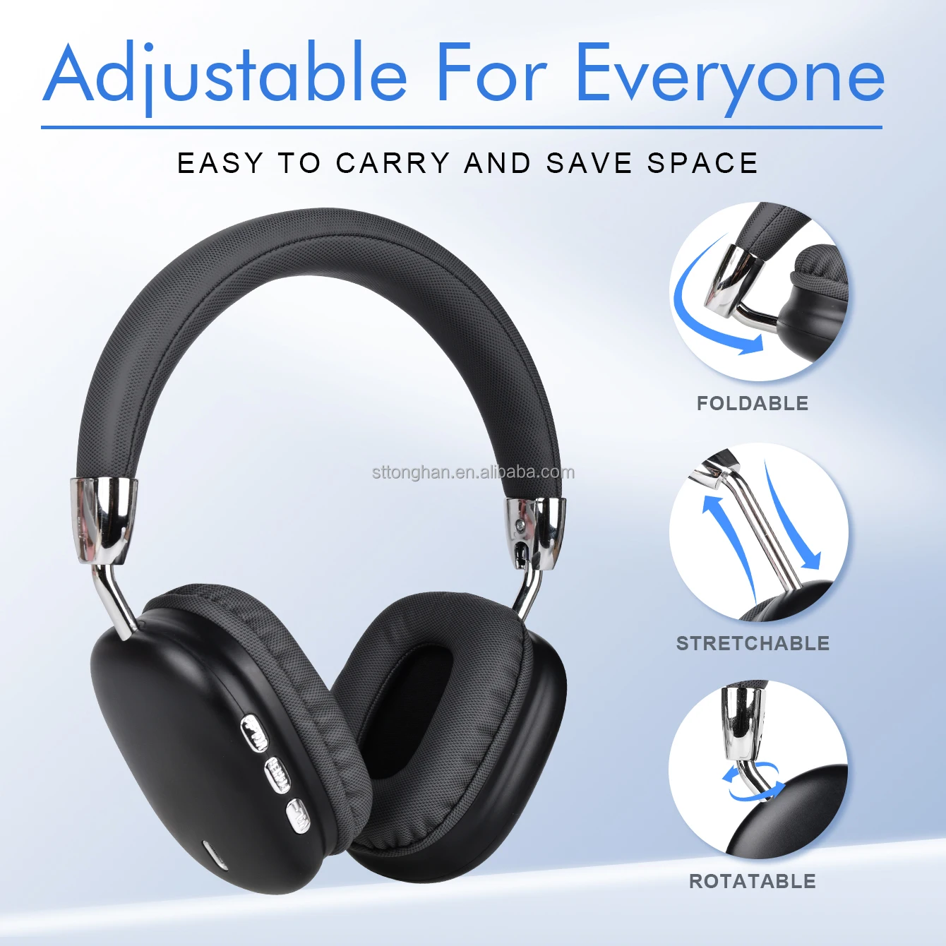 New Custom B36 Strong Bass Headphones Foldable Headset Wireless Headphones   HiFi Gaming Computer Headset With Microphone