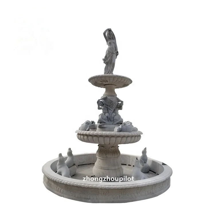 Garden Stone Decor Large Outdoor Marble Water Fountain Sculpture for Sale
