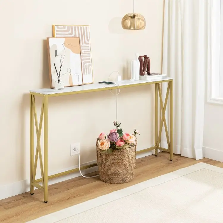 Wholesale Modern Console Table, HOOBRO Brand Luxury Sofa Table for Foyer Hallway Living Room, Modern Entryway table