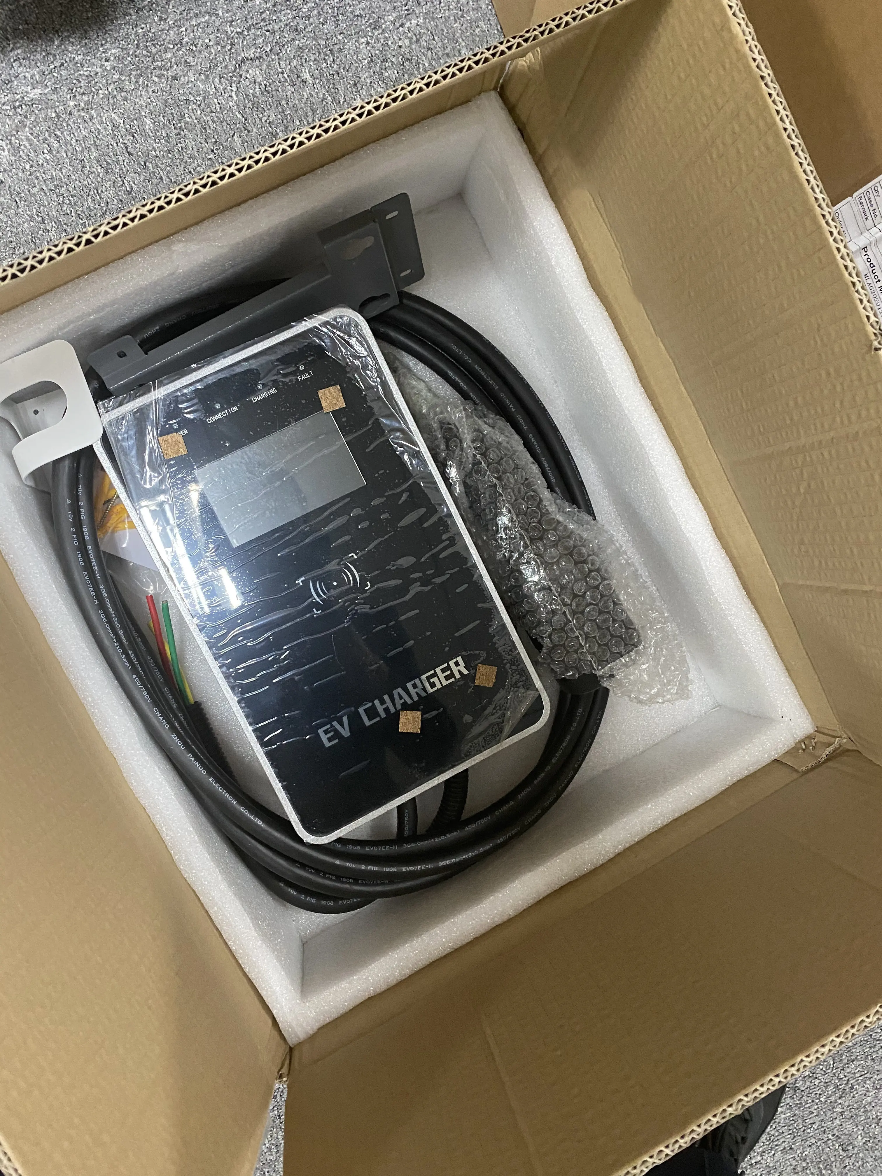  11 кВт wallbox ev charger 16A трехфазный 4 3 дюймовый светодиодный ЖК-экран RFID type 2 зарядная станция зарядное