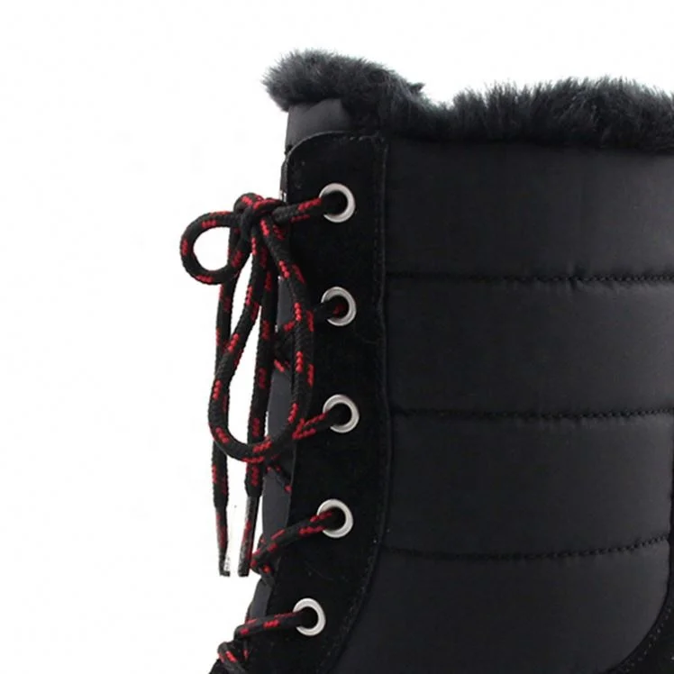 Lapps Thick Plush Soled Warm Ankle Outdoor Waterproof Quality Woman Knee High Wemens Winter Boots