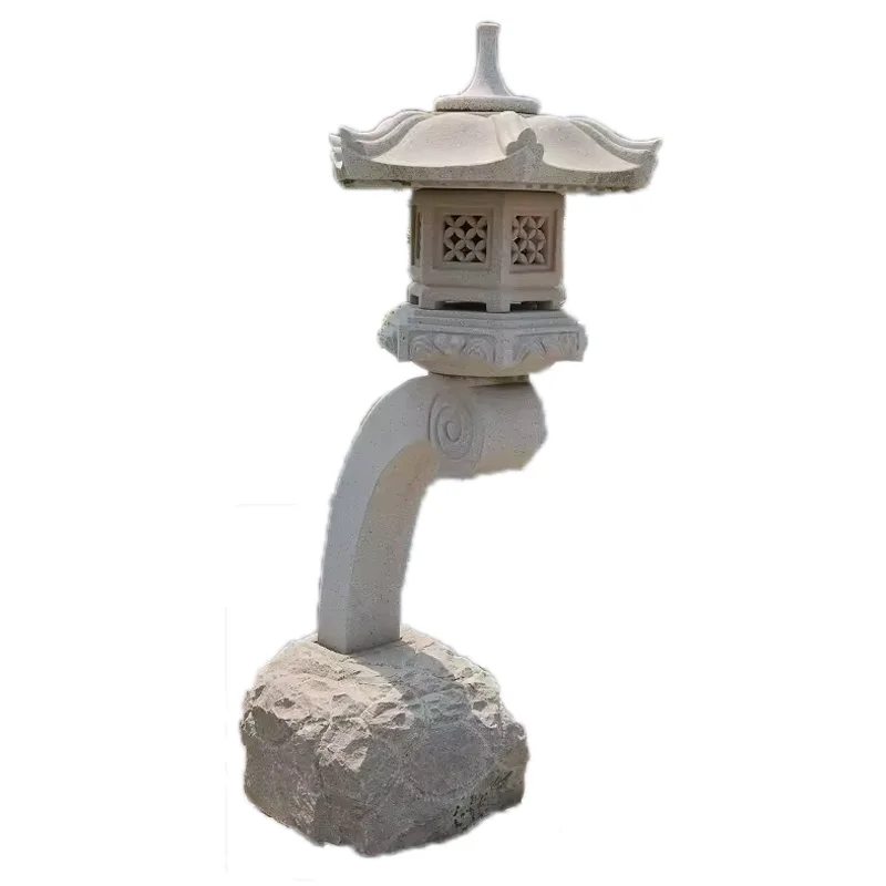 Shengye японский стиль гранитный камень натуральный белый мрамор каменные фонари Открытый Сад Гранитный фонарь украшение