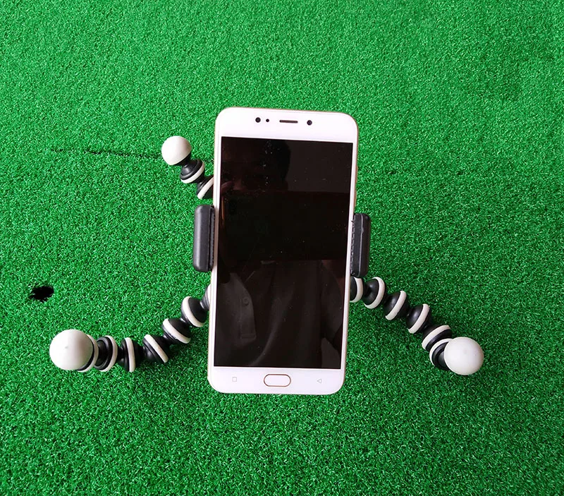universal free adjustable golf phone holder with flexible octopus tripod