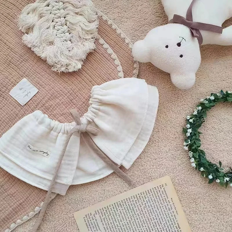 Amazon Hot Selling  Ins Style Baby Bibs 100% Organic Cotton Muslin Baby Bandana Bibs