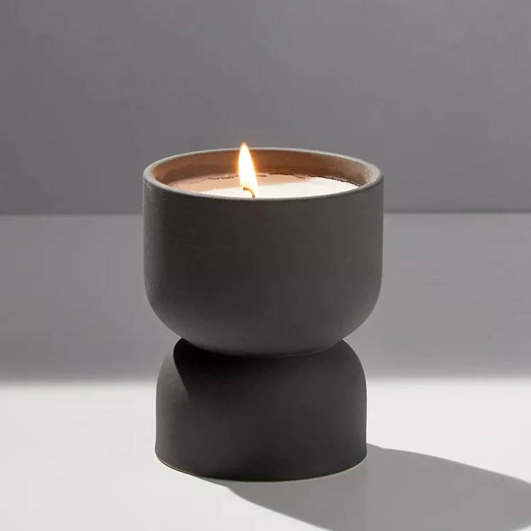 Good quality wedding decoration wholesale unique design matte ceramic candle jars without lid
