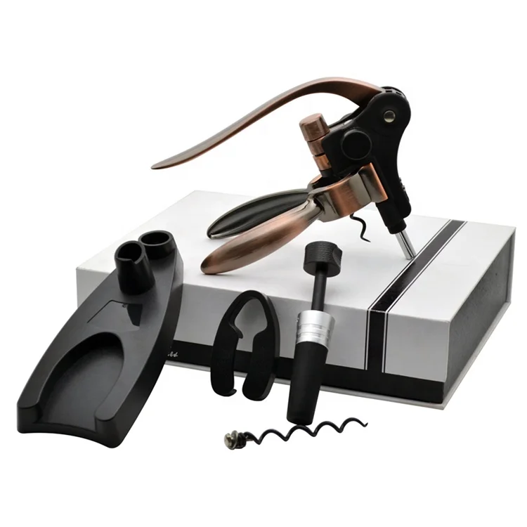 Rabbit Corkscrew Zinc Alloy Rose Gold Lever Corkscrew Wine Bottle Opener