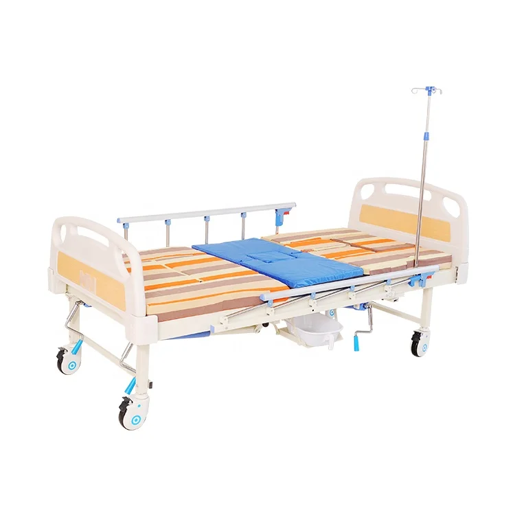 
Multi functional China 3 crank steel cheap manual hill rom medical bed manufacturer price hospital beds 