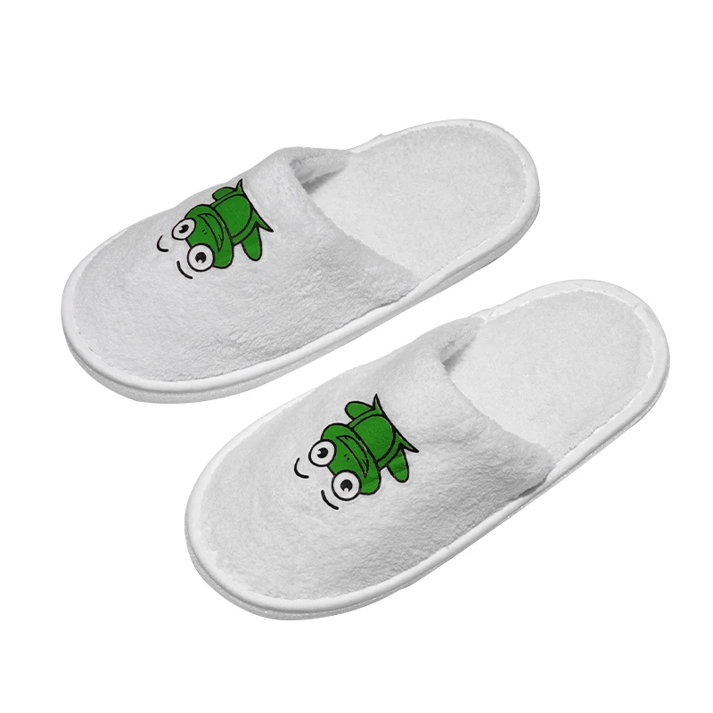 Eco Friendly Personalized Kids Coral Fleece Disposable Pvc Soleslippers Bathroom Children White Hotel Slippers With Elastic
