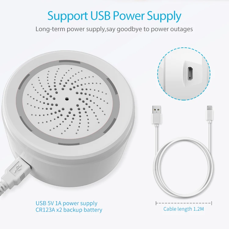 smart tuya wifi wireless alarm siren