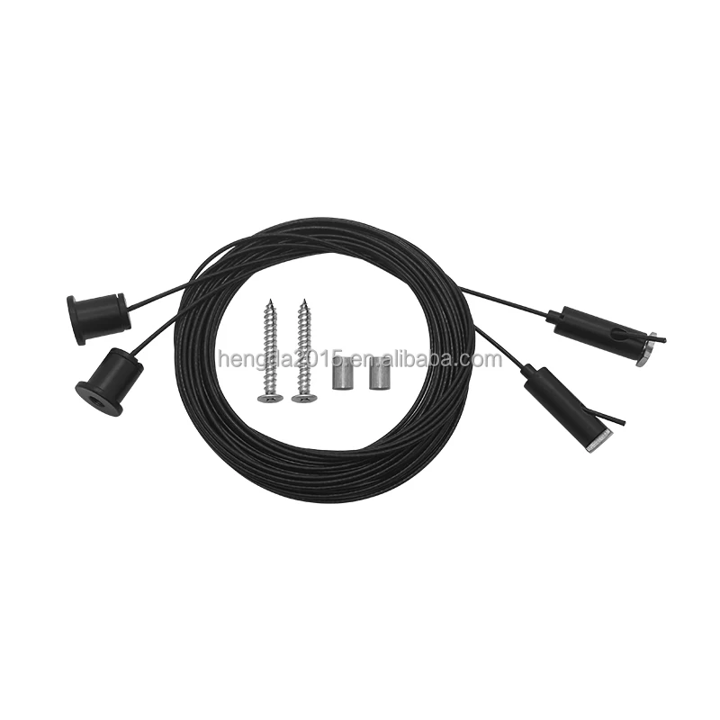 Black Lighting Hardware suspended ceiling hanger wire light kit suspension For Cable Hanging System