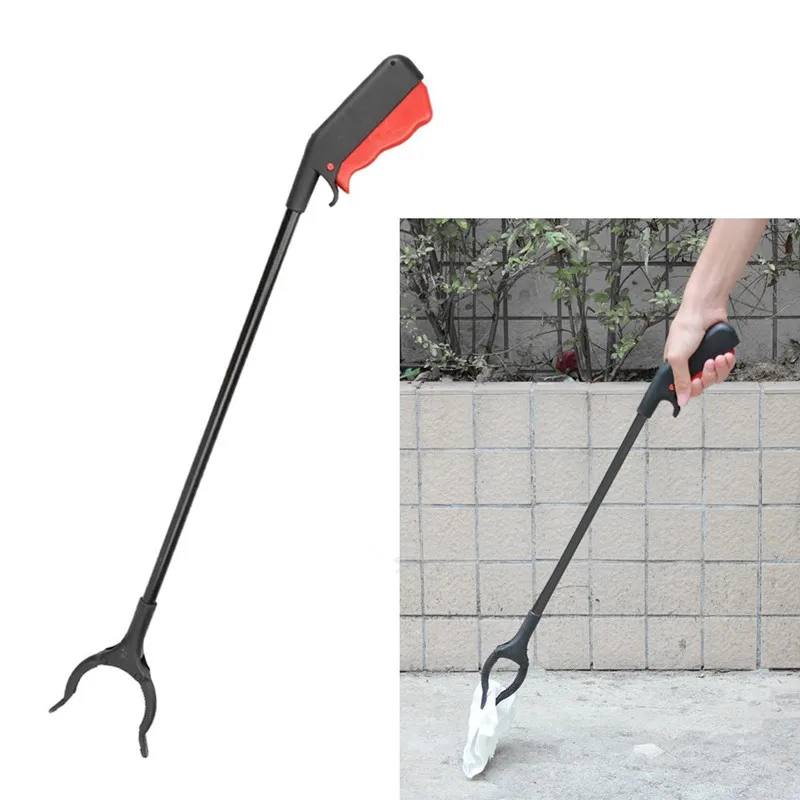 Factory Wholesale Custom Logo 32 inch Aluminum Long Arm Gripper Foldable  Pick Up Trash Reacher Grabber