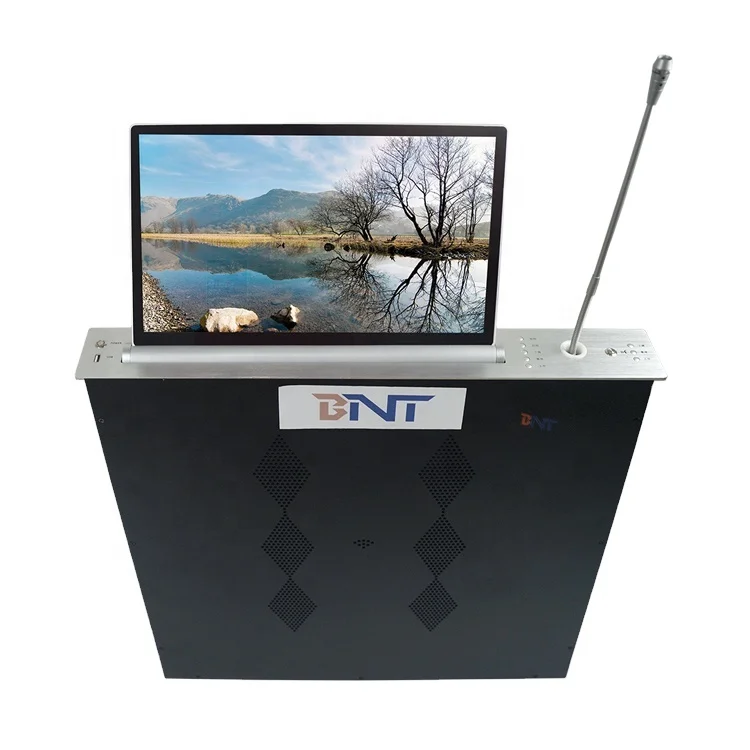17.3 inch screen  ultrathin motorized lcd monitor tv lift mechanism