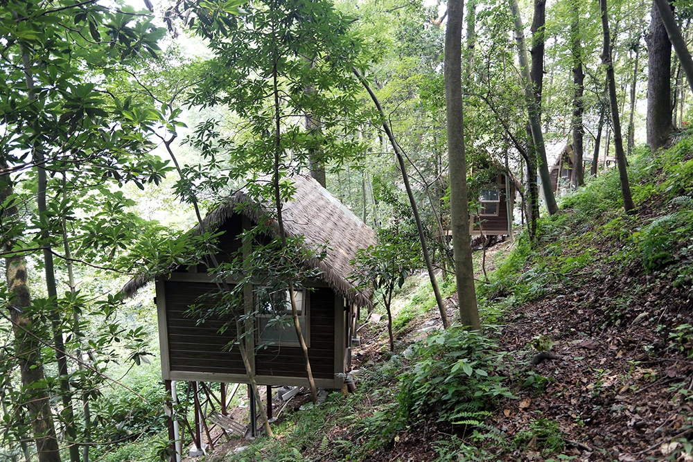 Light steel panel prefab house  for slopping land