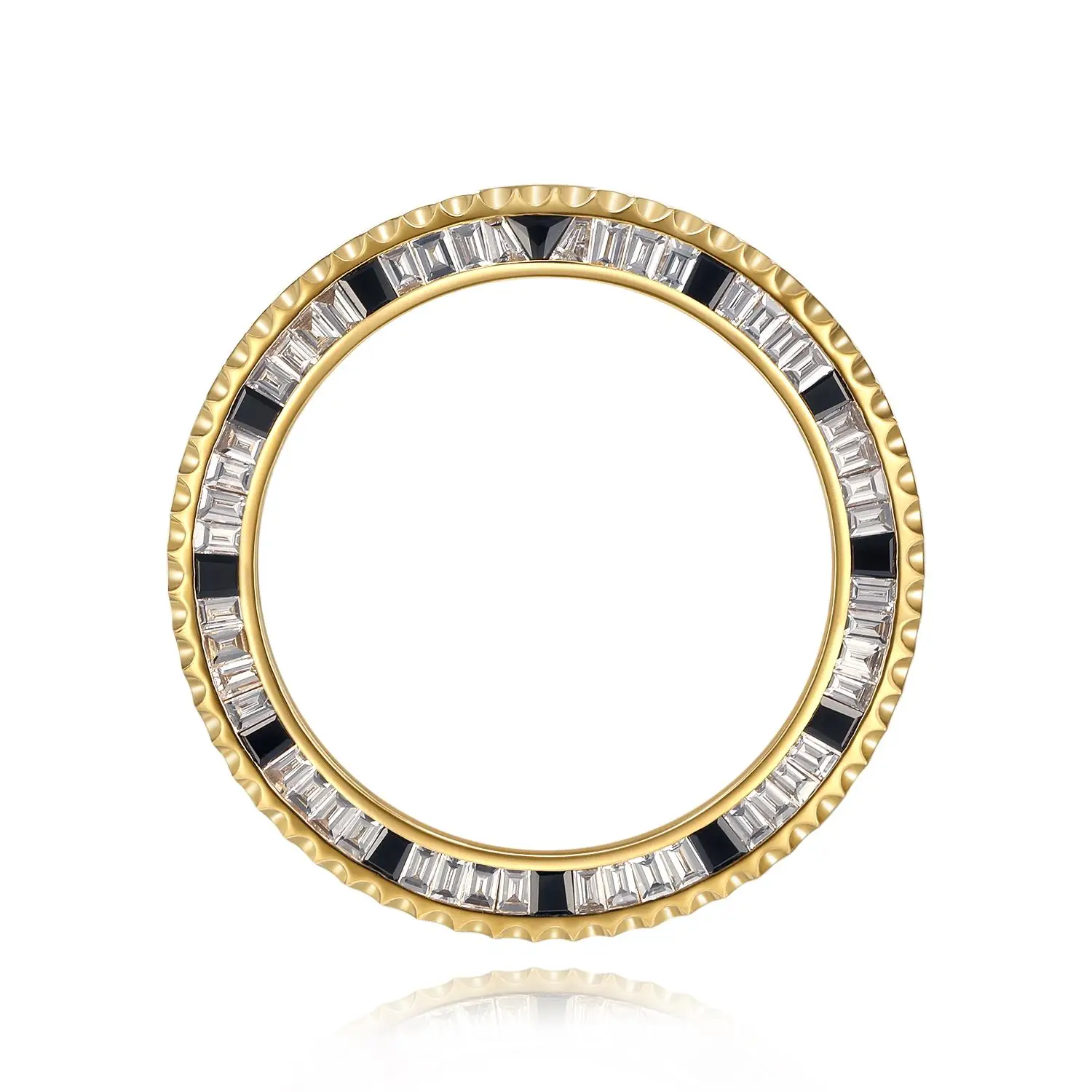 Stainless steel gem modified bezel 18k gold custom bezel suitable for original watch