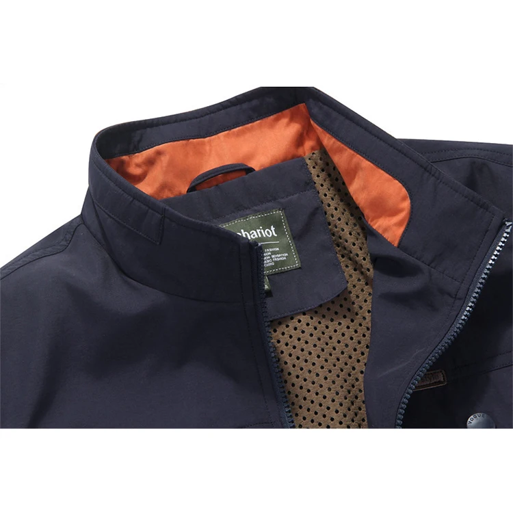 CMMX2113 Loose Tooling Multi-Pocket Vest Men Spring Autumn Sleeveless Jacket Urban Wear