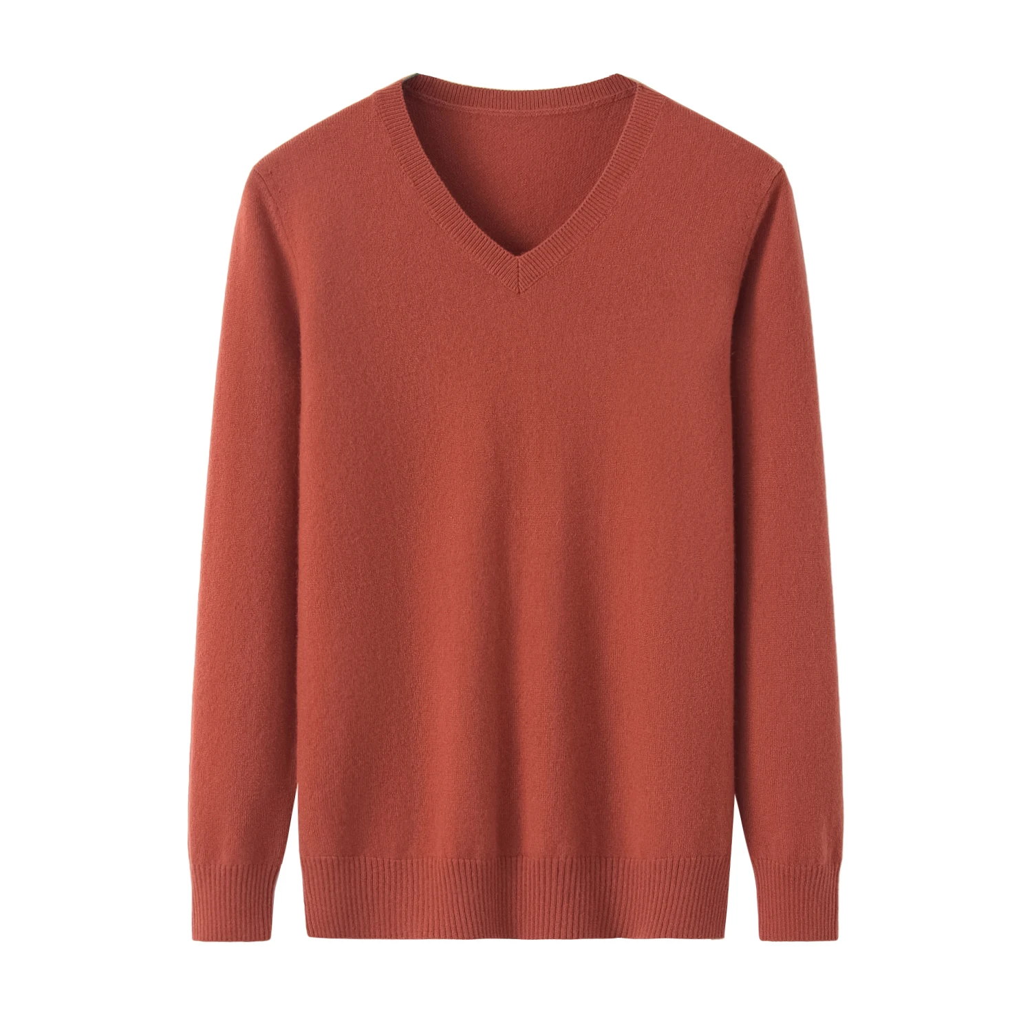 Autumn Winter Women Elegant Warm Knitwear Female V-neck Knitted Pullover 100% Cashmere Sweater Soft Knitted Basic Top