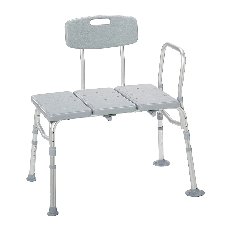 Bathroom Adjustable Bath Chair, Transfer Bench with Height Adjustable Legs For Elderly