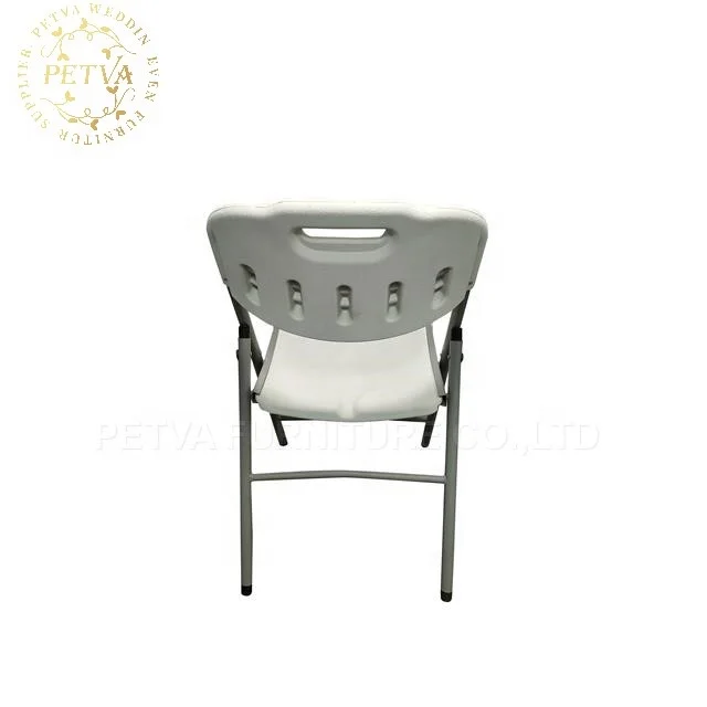 Moden white Pu leather metal leg garden outdoor folding chairs for events used