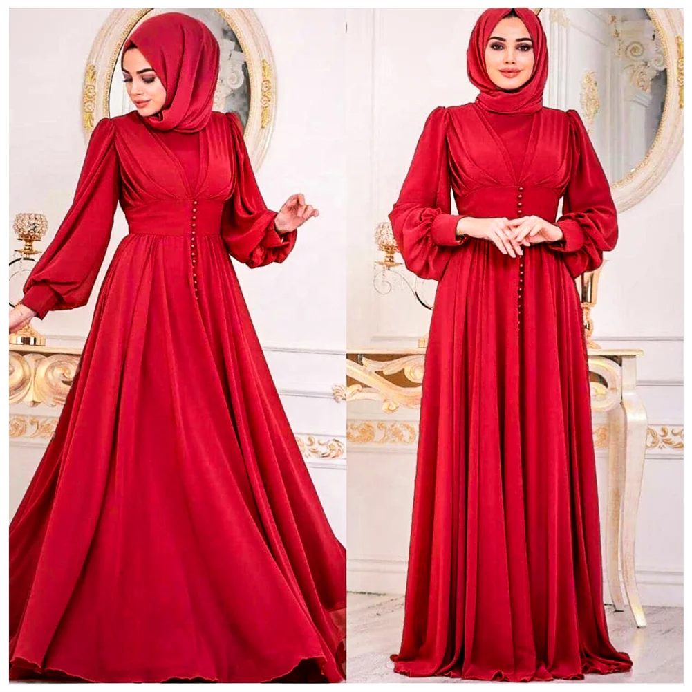 2021 Latest new chiffon abaya pleated abaya muslim dress kaftan dubai turkish dresses islamic clothing