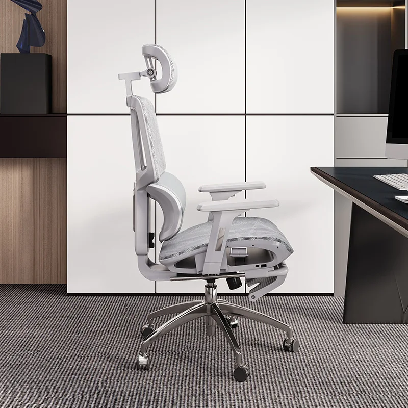luxury modern mesh adjustable lumbar swivel reclining executive desk chair ergonomic office chair with footrest