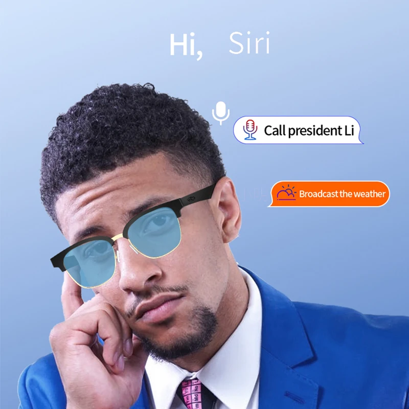 2023 Men fashion UV400 PC frame wholesale women men sun glasses unisex smart bluetooth music sunglasses