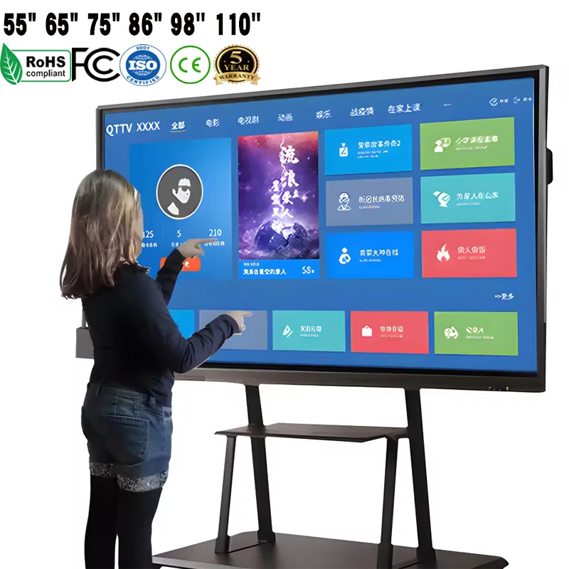 factory price 55 65 75 85 98 110 inch interactive touch screen monitor smart board electronic whiteboard