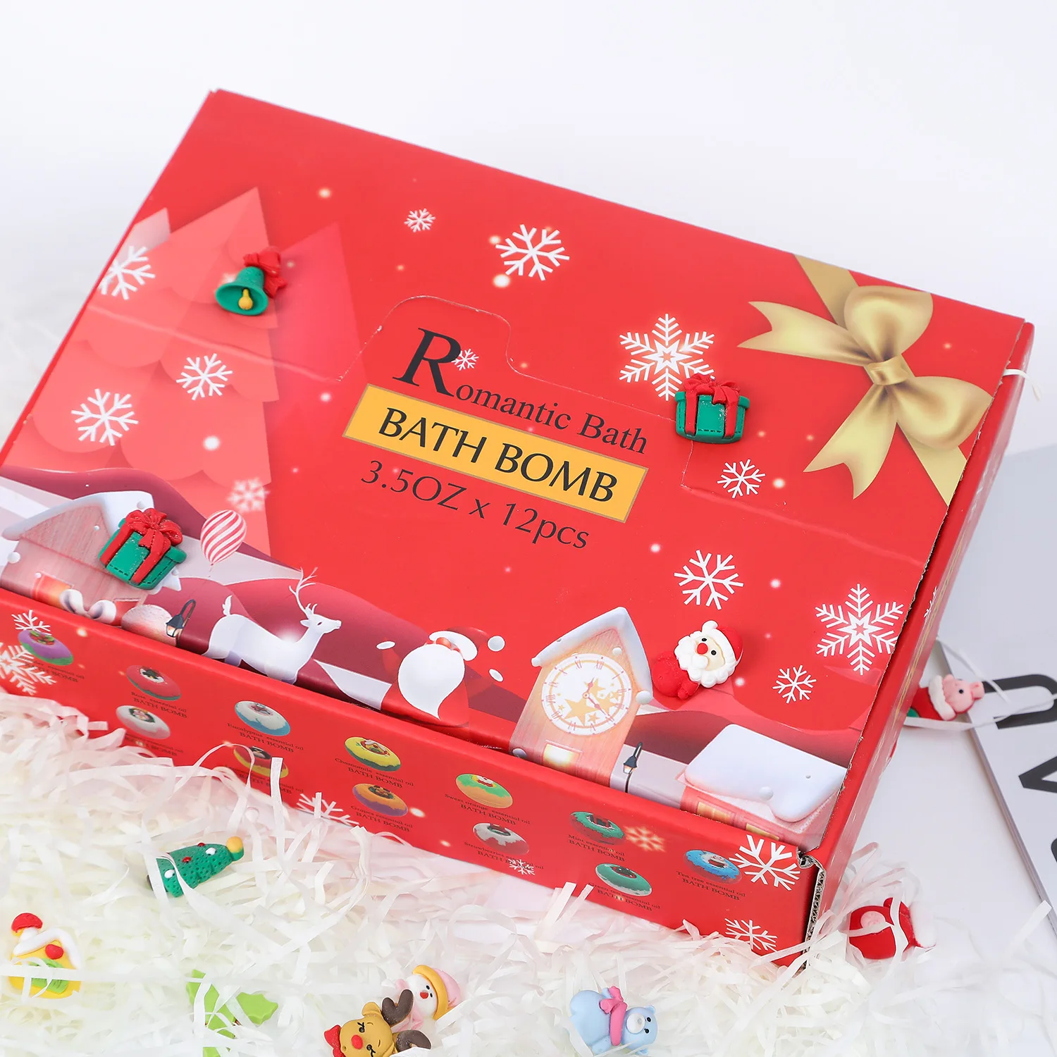 Private Label Cute Organic Kids Bubble Fizzy Bath Gift Set Bath Bombs With Surprise Toys Inside Christmas Bath Bombs Gift Set