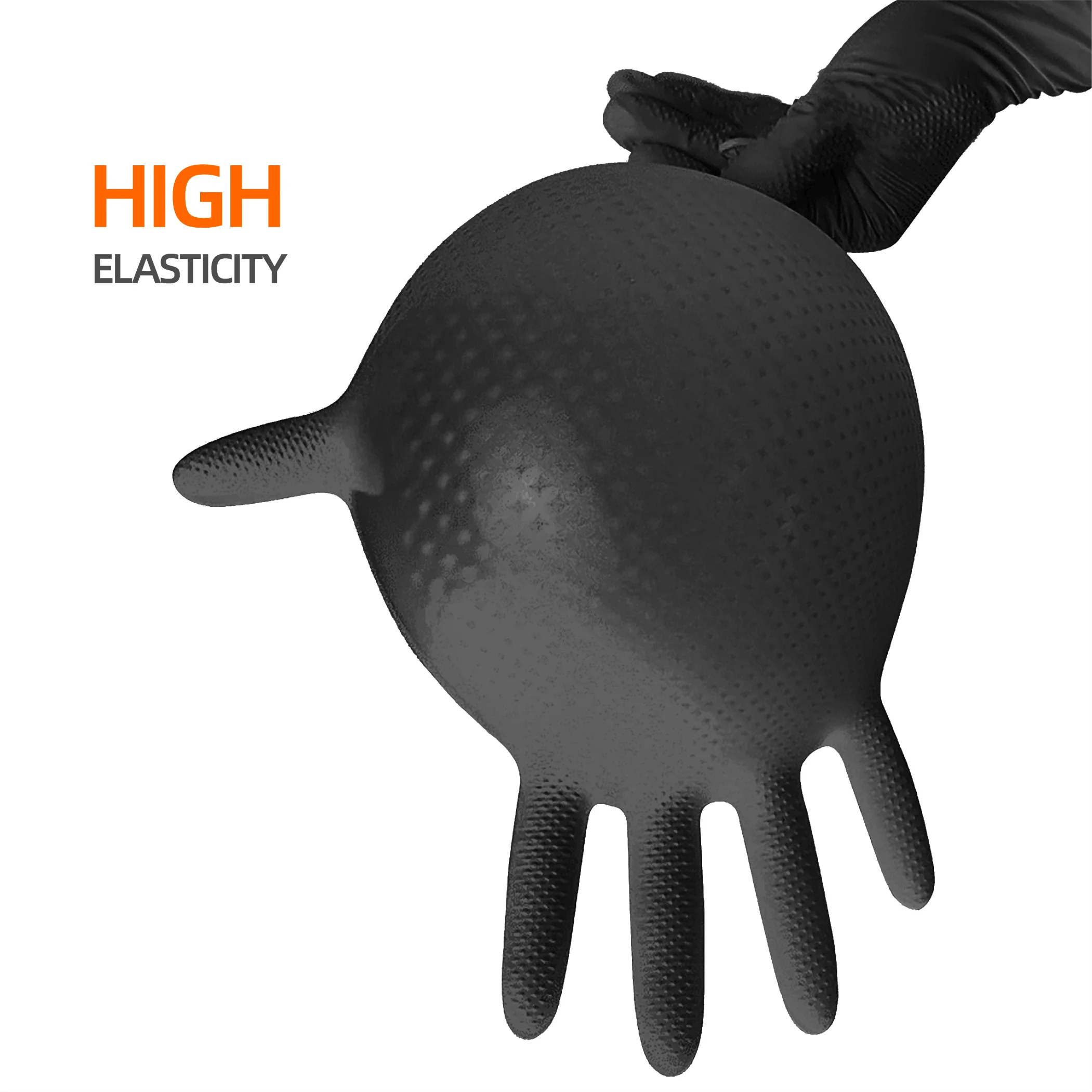 8Mil 9Mil Black Nitrile heavy duty mechanic safe work touchntuff latex powder free nitrile gloves guantes de trabajo