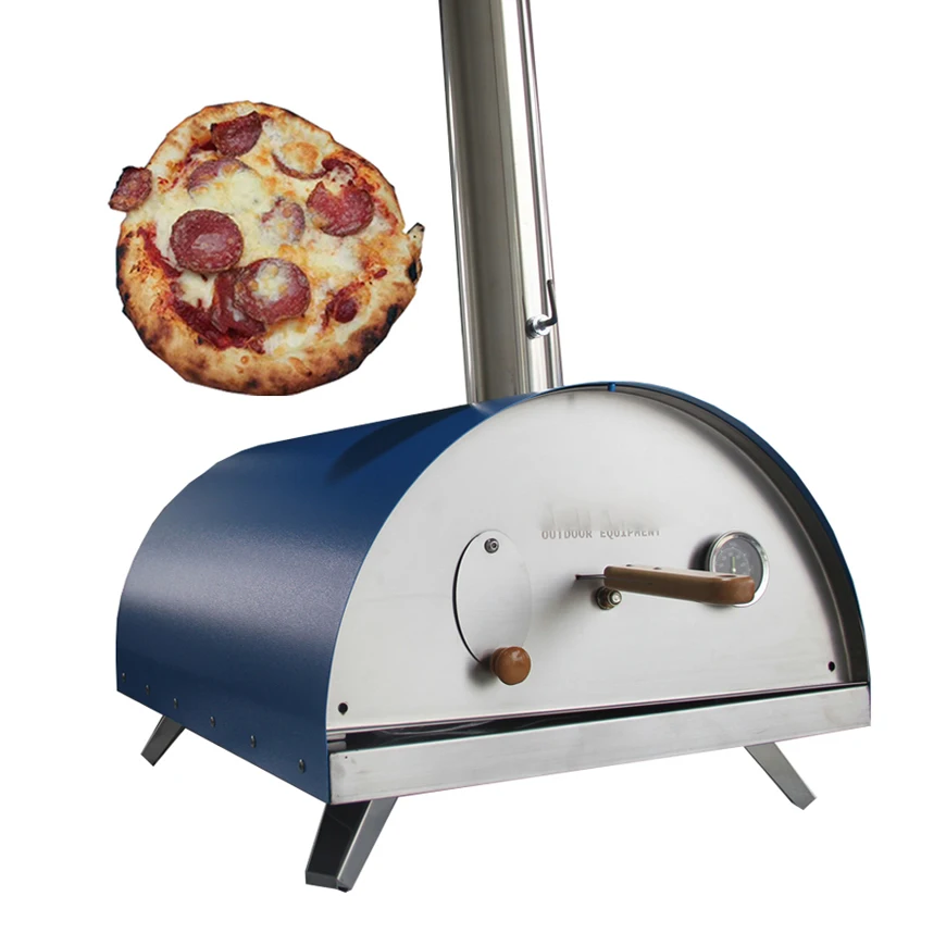 Warmfire Hot Sale Portable Mini Pellet Charcoal Grills Wood Pizza Oven,outdoor Single Free Spare Parts Fired BBQ Pizza Ovens 3kw