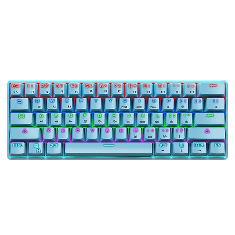 K28 Widely Use Bt5.0 2.4Gwireless Mechanical Keyboard Hot Selling Suitable For Pc Laptop Desktop Gaming New Type Rgb Keyboard