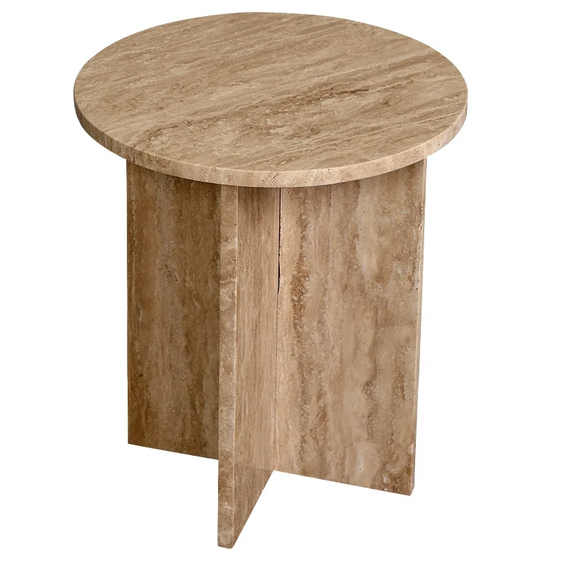 Роскошный диван угловой стол травертин боковой для оптовой продажи