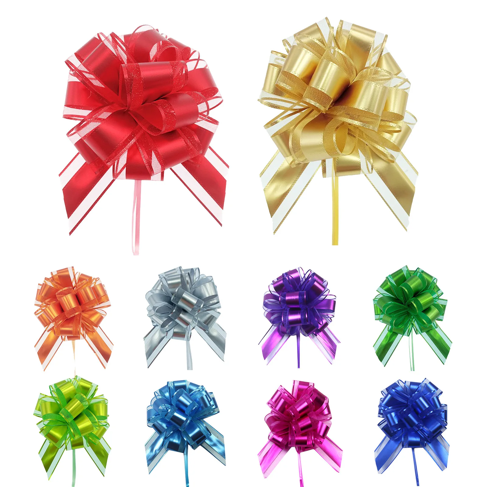 Festive gift decoration pull bows dress up bow spherical pull bow for wedding party graduation birthday celebration