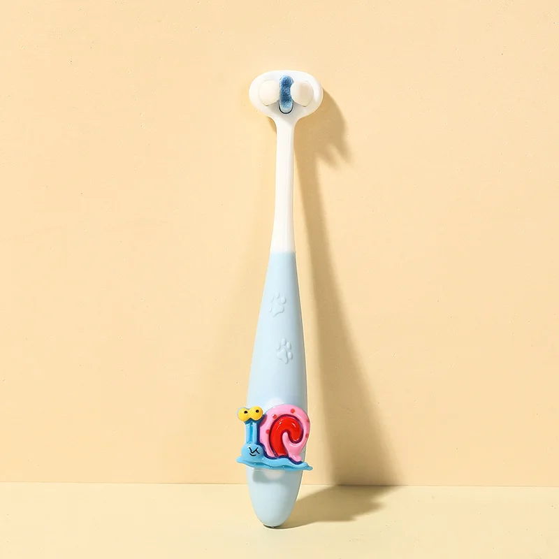 Hot 3D Cartoon Cute Super Soft 3 Side Now for Dimension Bristle Nano Bristle Baby Toothbrush Children Toothbrush