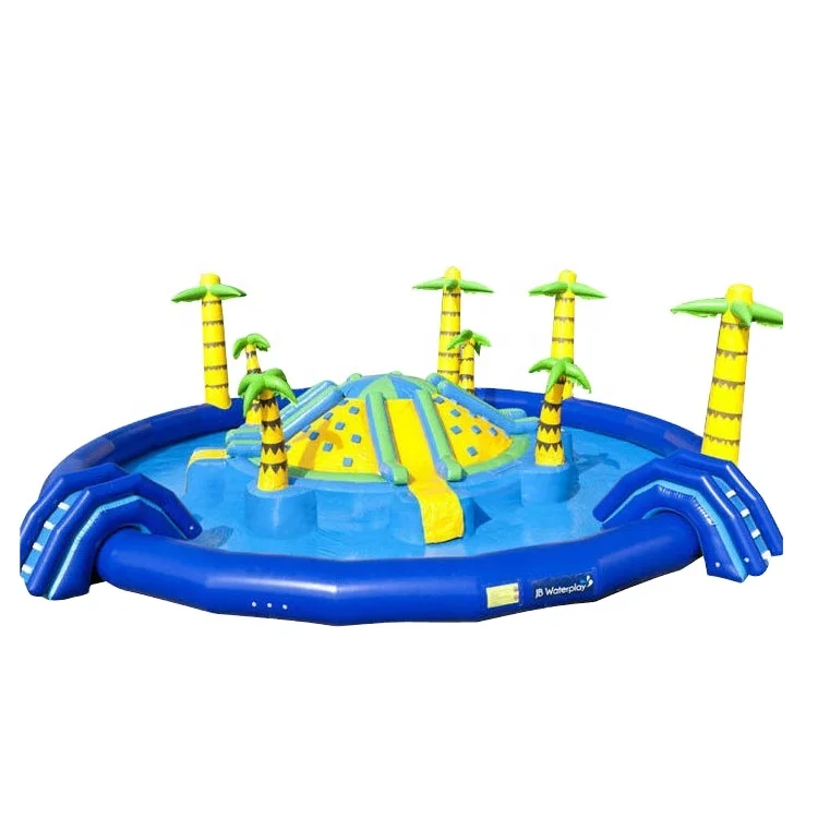 jungle floating giant Inflatable Water Playground Fun Park inflatable with slide for kids sale