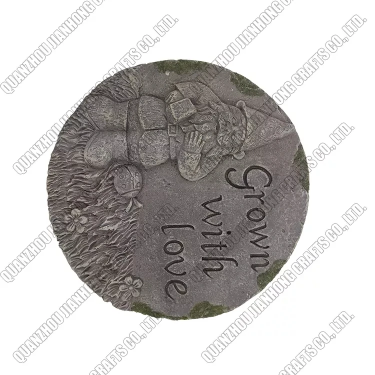 Resin Garden Gifts Polyresin Plaques Paw Print Pet Memorial Stones For Dogs