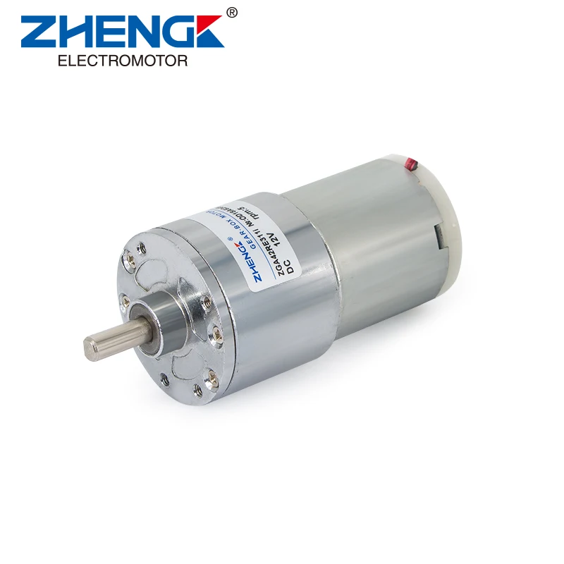 Zhejiang Zhengk DC Gear motor high torque 12v 24v ZGA42RE brushed motor with encoder Hot sale for wheelchair