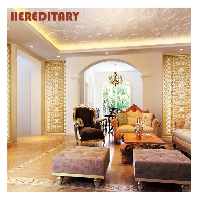 Villa decorative partition screens stainless steel screen color gold partition wall